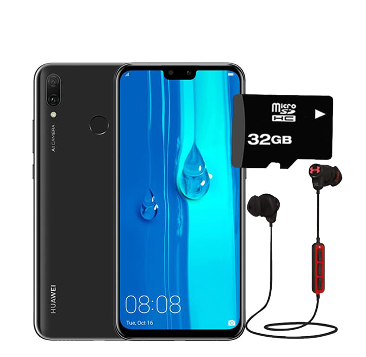 Celular HUAWEI Y9 2019 6.5" 4GB/64GB Dual Sim Negro + MicroSD 32gb + Audífonos