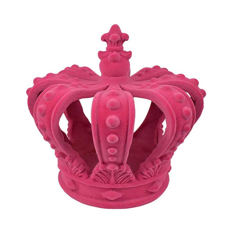 Figura Decorativa Corona Terciopelo Fucsia Love and Lemons