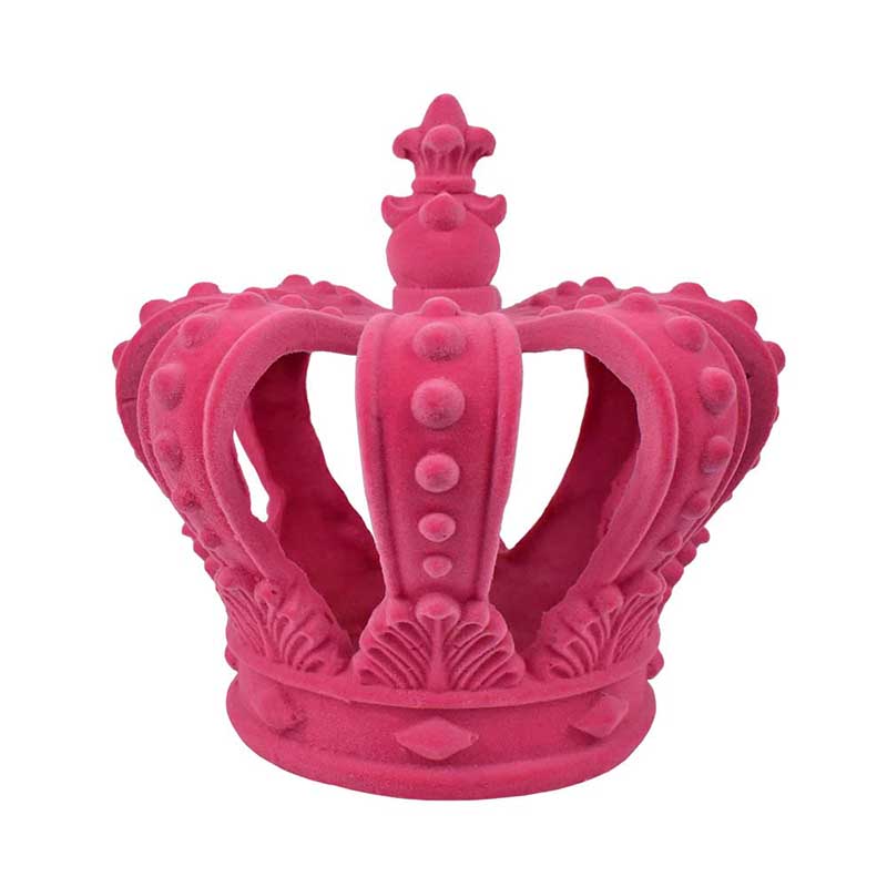 Figura Decorativa Corona Terciopelo Fucsia Love and Lemons