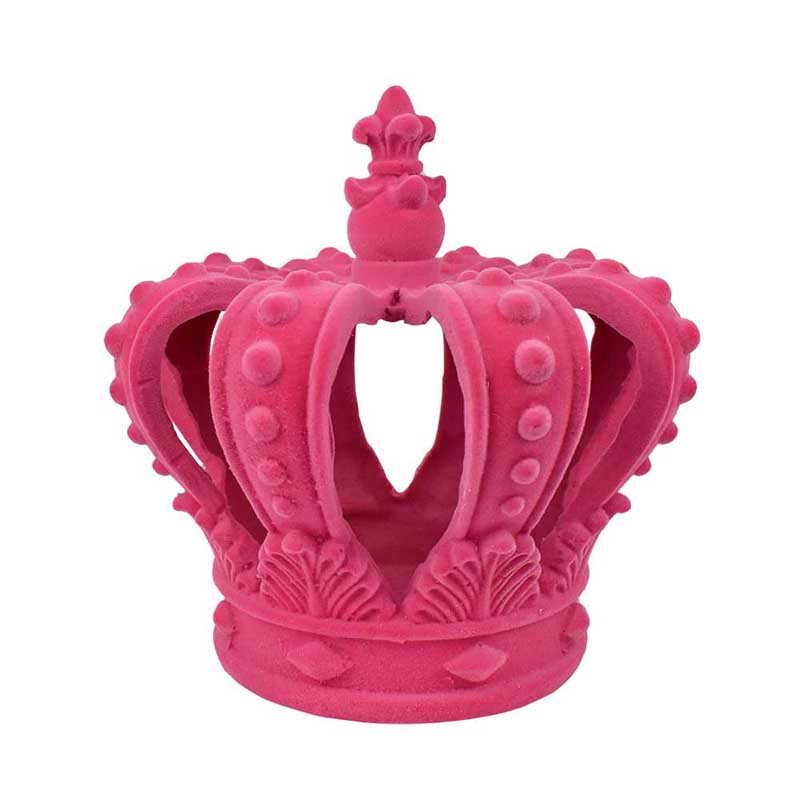 Figura Decorativa Corona Terciopelo Fucsia Love and Lemons