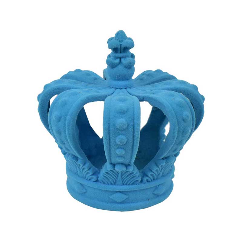 Figura Decorativa Corona Terciopelo Turquesa Love and Lemons