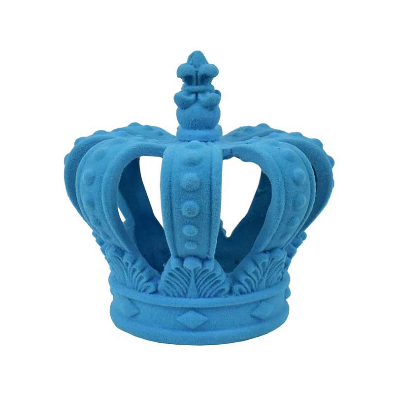 Figura Decorativa Corona Terciopelo Turquesa Love and Lemons