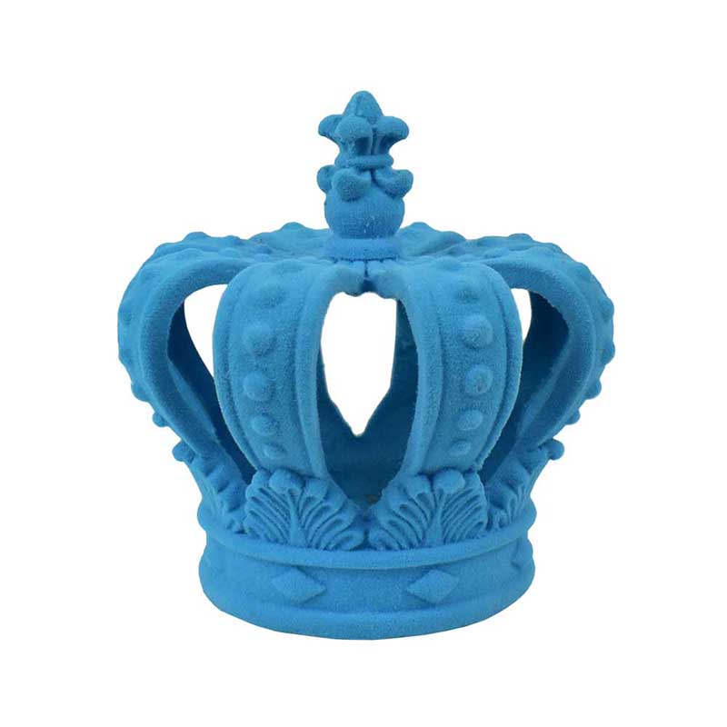 Figura Decorativa Corona Terciopelo Turquesa Love and Lemons