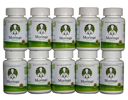 Moringa Health, Pack 10 Frascos de 90 Capsulas de Moringa…