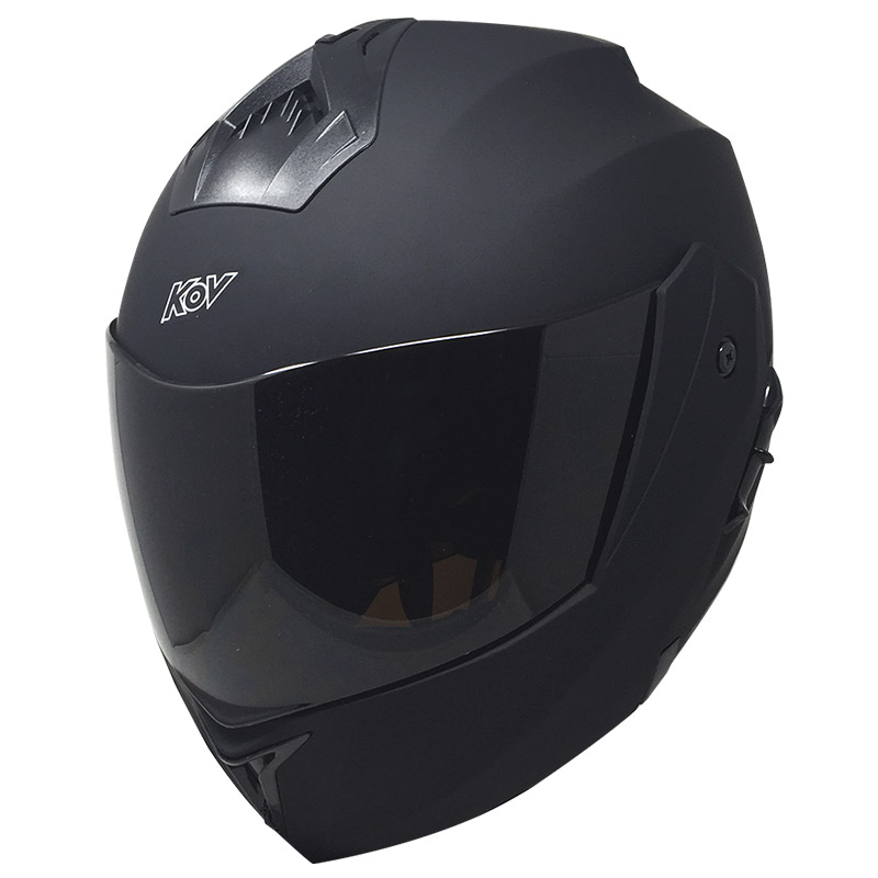 CASCO KOV STEALTH NEGRO MATE ABATIBLE MICA HUMO 