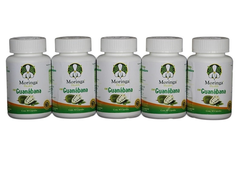 Moringa Health, Pack 5 frascos de 90 Capsulas de Moringa y Guanabana…