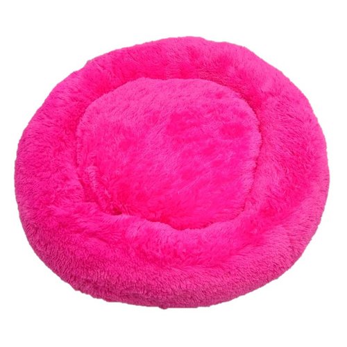 Cama Mediana de Peluche Confortable para Perro o Gato, Color Rosa
