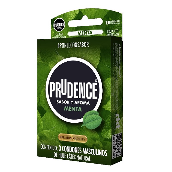 Cartera De 3 Condones Prudence Sabor Y Aroma A Menta