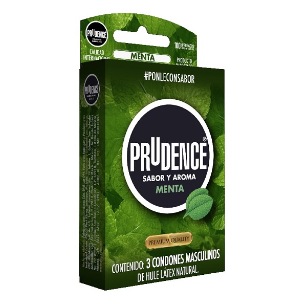 Cartera De 3 Condones Prudence Sabor Y Aroma A Menta