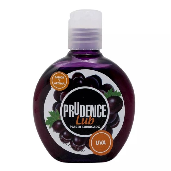 Lubricante Comestible De Sabor Uva Prudence Lub, 75 Ml Base Agua