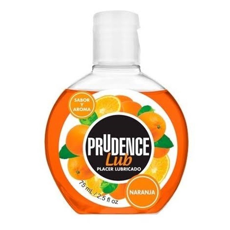 Lubricante Comestible De Sabor Naranja Prudence Lub, 75 Ml Base Agua