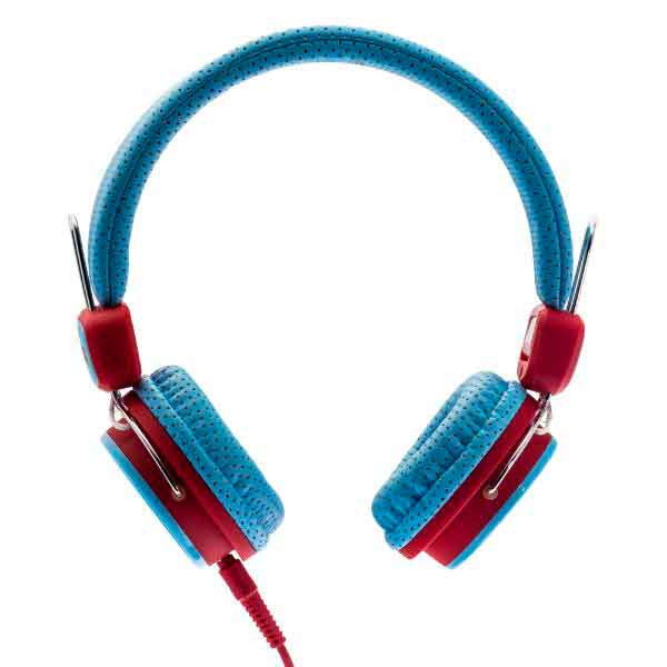 Audífonos Diadema Con volumen limitado para niños Azul con Rojo Moki Acc-hpkspp-b