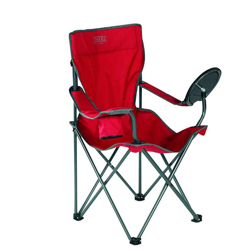 Silla Plegable Con Porta-vasos y Plato Incluye Bolsa de Transporte Rojo Wenzel 97943