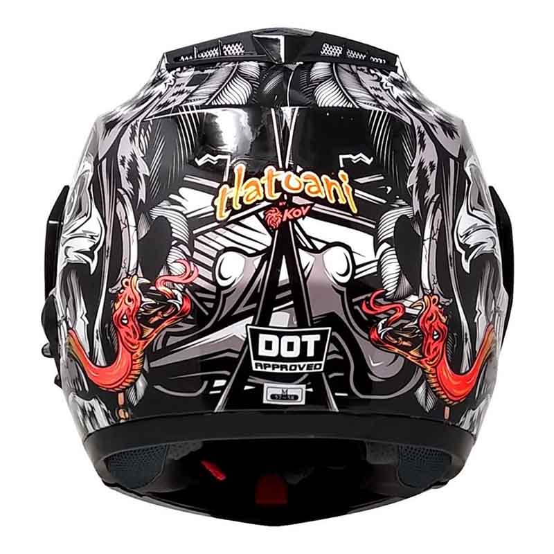 CASCO KOV STEALTH TLATOANI NEGRO  MATE ABATIBLE CERTIFICADO MOTO