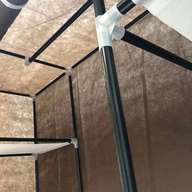 Rack organizador Closet para colgar ropa y zapatera Grande 11 repisas CAFÉ