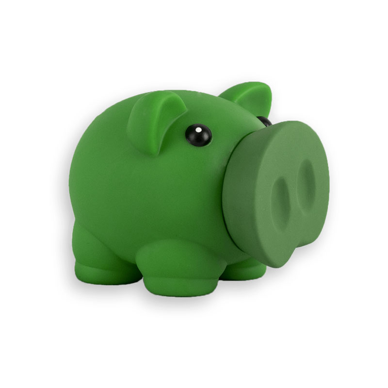 3 Alcancías Plasticas de Cochinito Verde