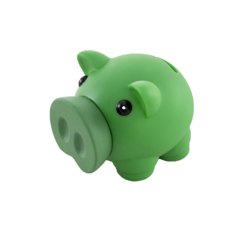 3 Alcancías Plasticas de Cochinito Verde