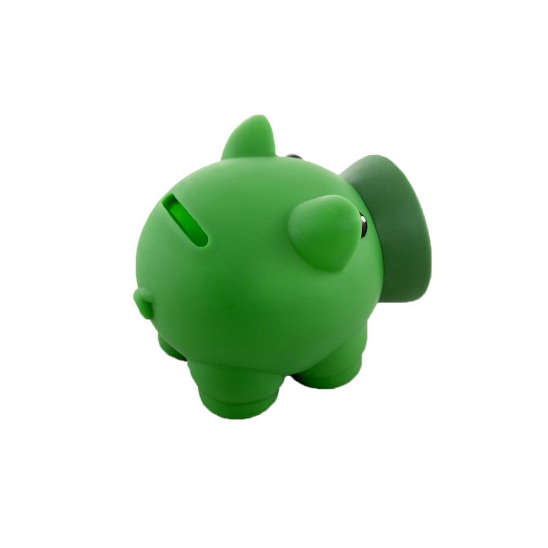 3 Alcancías Plasticas de Cochinito Verde