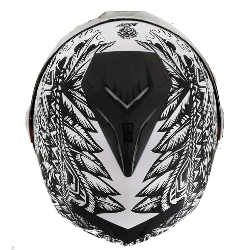 CASCO KOV STEALTH ZAPATA BLANCO ABATIBLE CERTIFICADO PARA MOTO