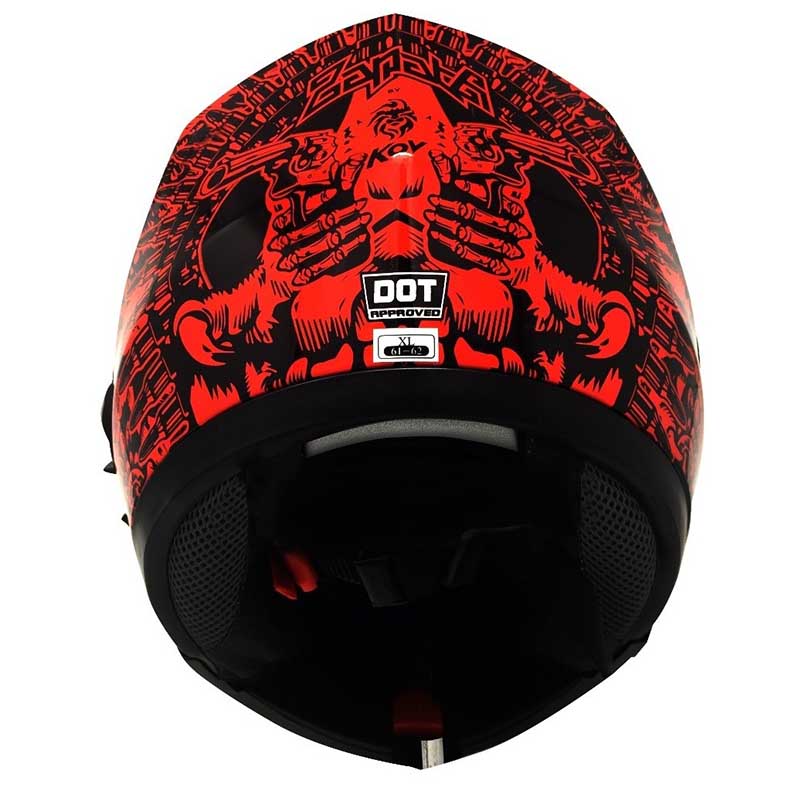 CASCO KOV STEALTH ZAPATA ROJO ABATIBLE CERTIFICADO PARA MOTO 