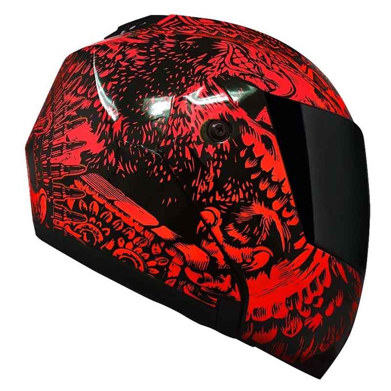 CASCO KOV STEALTH ZAPATA ROJO ABATIBLE CERTIFICADO PARA MOTO 