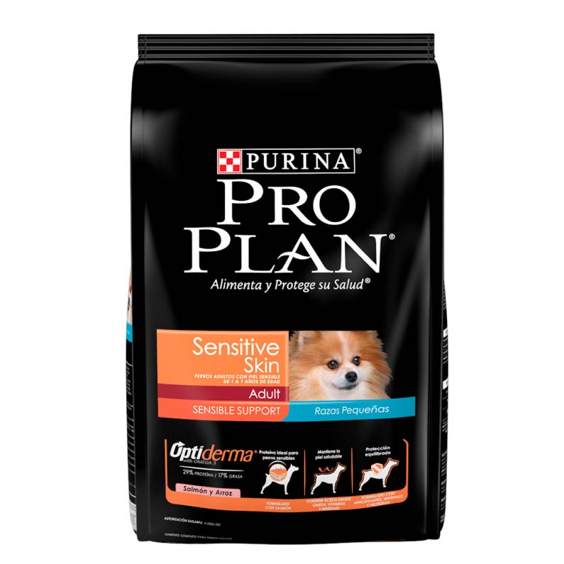 Pro Plan Sensitive Skin Adulto Raza Pequeña 3 Kg Salmon - Alimento Para Perro