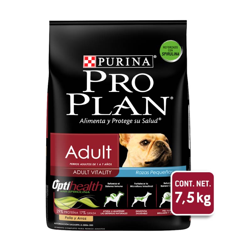 Pro Plan Adulto Raza Pequeña 7,5 Kg Optihealth - Alimento Para Perro