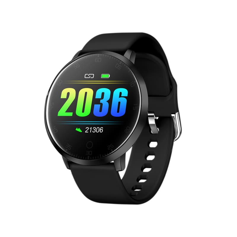 Redlemon Smartwatch Reloj Inteligente Deportivo con Monitor de Ritmo Cardiaco, Podómetro, Notificaciones de Mensajería y Redes, Pantalla Táctil, Contra Agua, Compatible con iOS y Android, Modelo W20