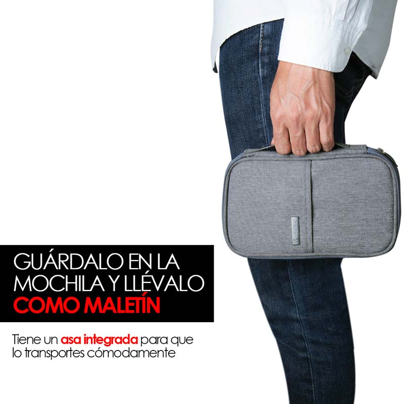 Porta Pasaporte Organizador de Documentos de Viaje Redlemon.