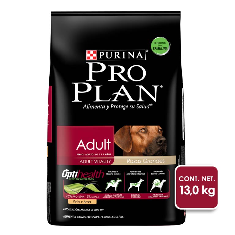 Pro Plan Adulto Raza Grande 13 Kg OptiHealth - Alimento para Perro