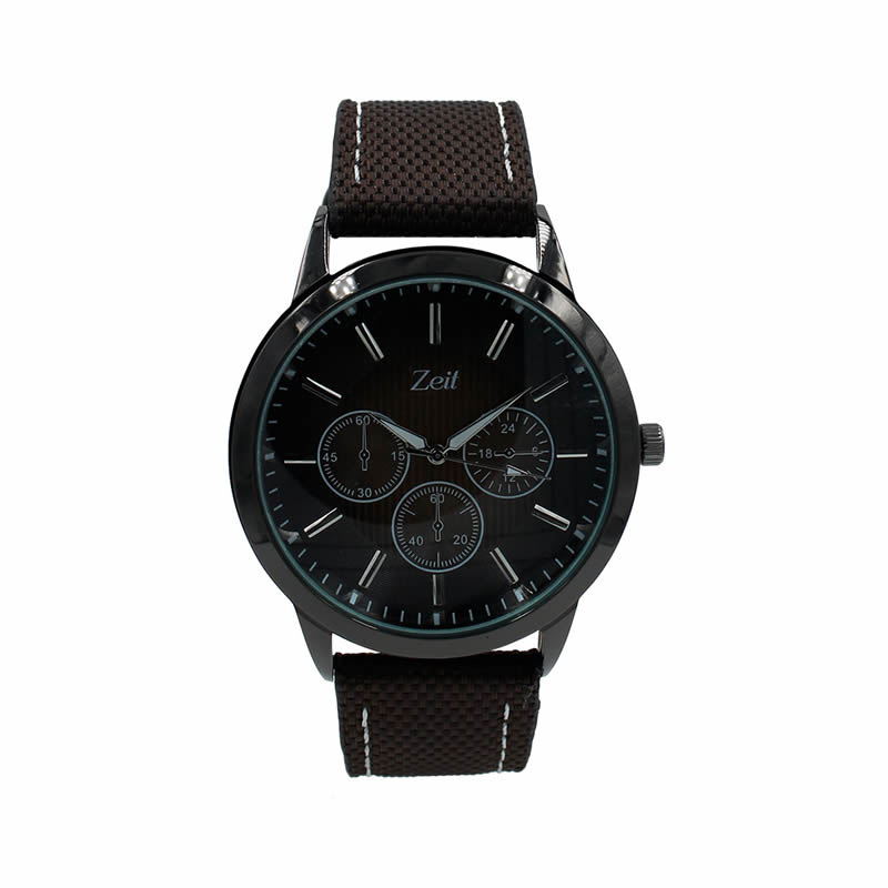 Reloj Zeit Hombre Analogo Tela Café-Cb00019065