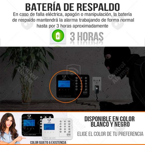 Wifi Kit 14  Alarma Touch Negra Triple Tecnologia GSM Cel Inalambrica Seguridad Casa Vecinal Negocio