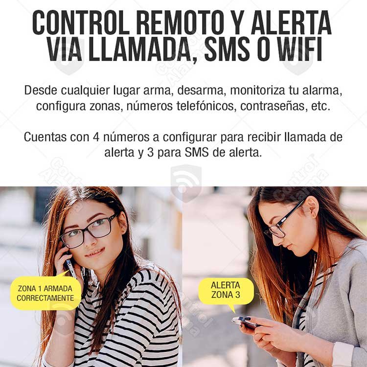 Wifi Kit 7 Alarma Gsm Llamada Sms Inalambrica Vecinal Casa Sistemas Sensores Defensa Alertas Control Celular Negocio