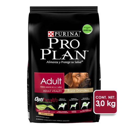 Pro Plan Adulto Raza Grande 3 Kg Optihealth - Alimento para Perro