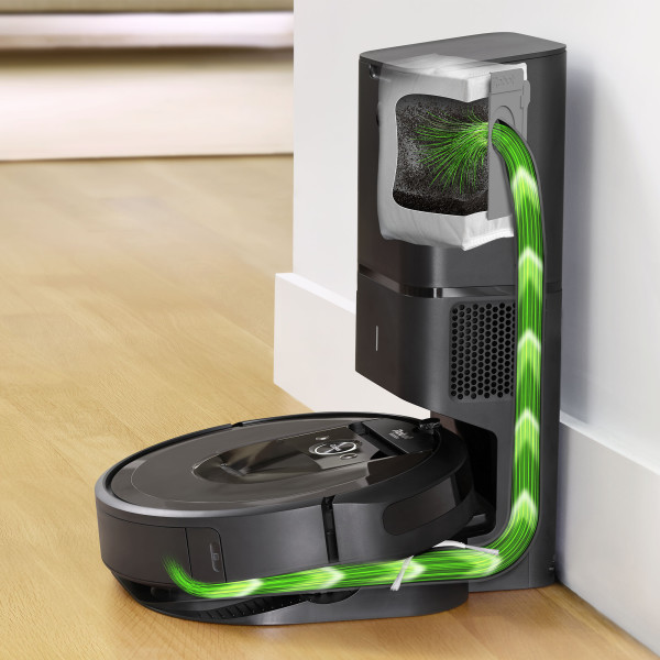 Robot Aspirador iRobot Roomba i7+ con Conexión Wi-Fi y Estación de Limpieza Automática Clean Base