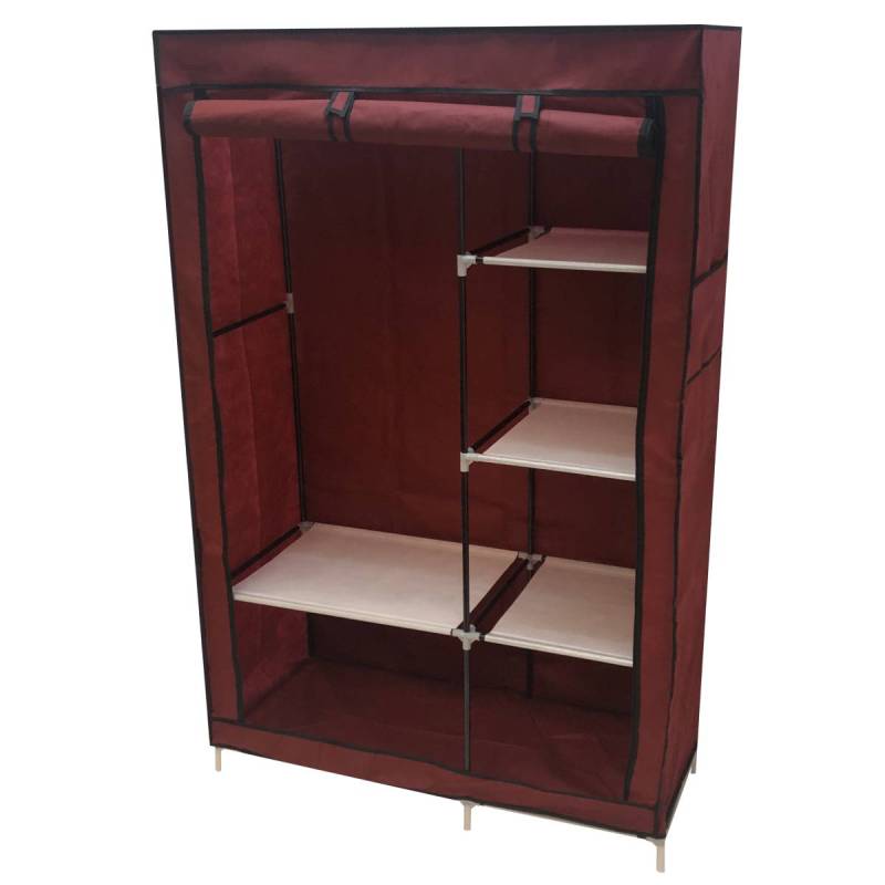 Rack Colgar Ropa Zapatos Organizador Zapatero Closet Color Rojo