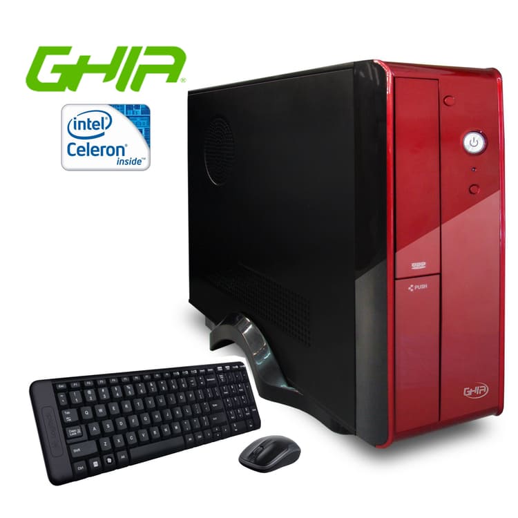 Computadora Ghia /DVD+RW - Windows 10 Home /Celeron/Quad core j1900/1.99-2.4ghz/4gb/500gb/n + Mouse y Teclado