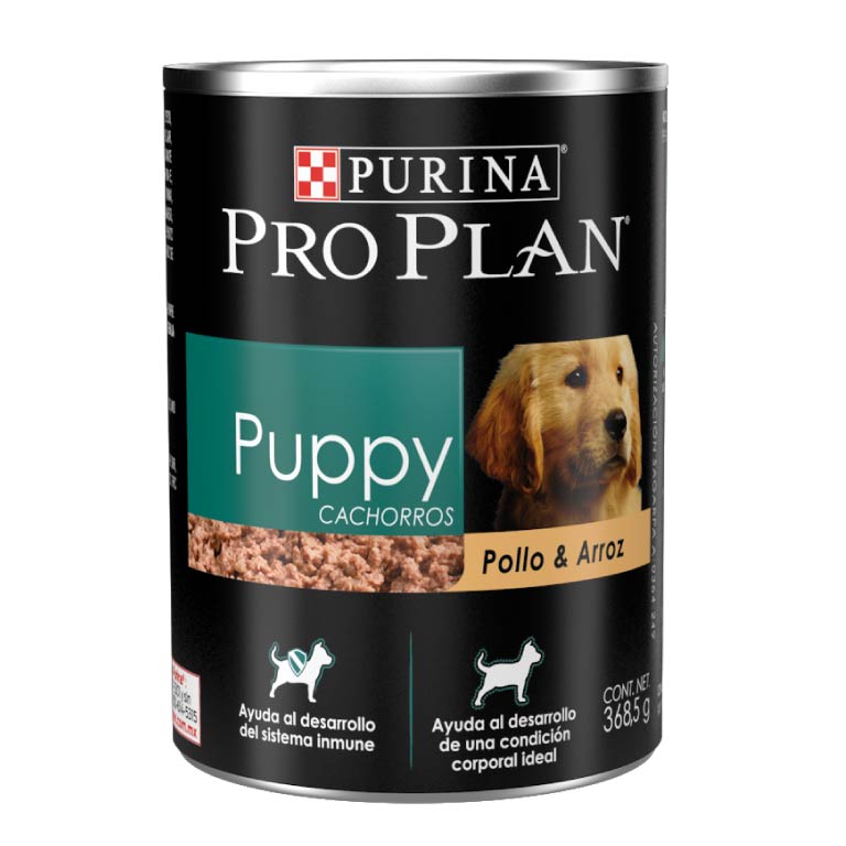 12 Latas Pro Plan Puppy Arroz y Pollo - Alimento para Cachorro 