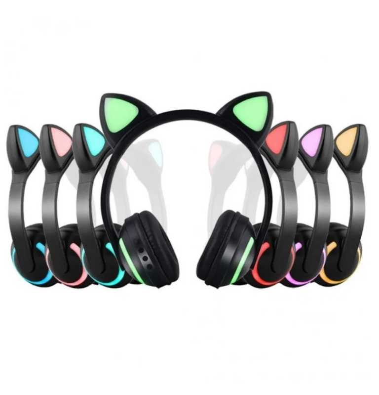 Audifonos  bluetooth de orejas de gato con luces led Gadgets & Fun