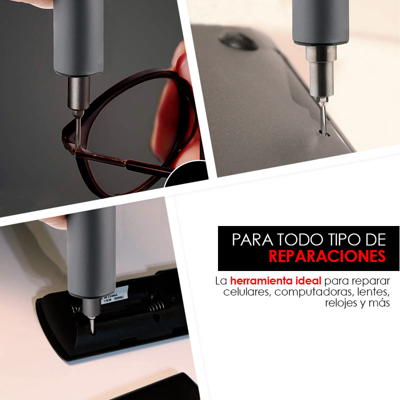 Desarmador Eléctrico 20 Puntas Magnéticas Portátil Redlemon.