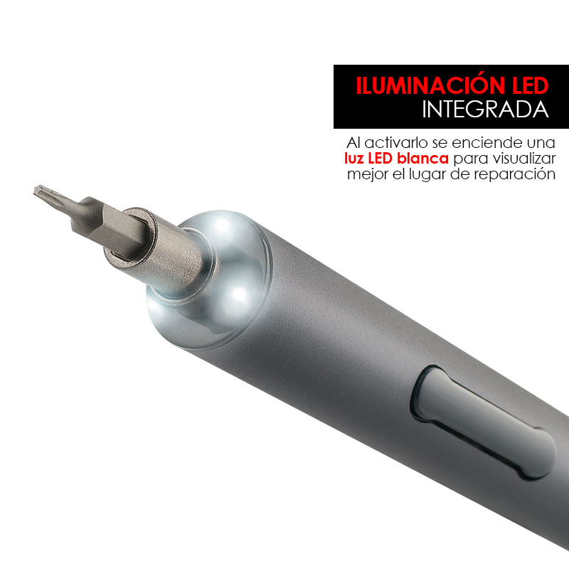 Desarmador Eléctrico 20 Puntas Magnéticas Portátil Redlemon.