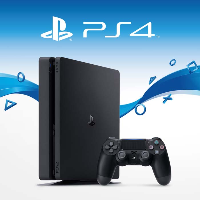 Consola PS4 Playstation 4 Slim 4K HDR BluRay + 3 Juegos digitales - Negro
