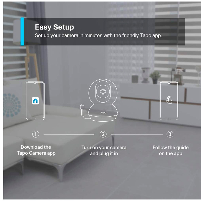 CAMARA DE SEGURIDAD TP-LINK TAPO C200 PARA HOGAR PANORAMICA 1080P FULL HD