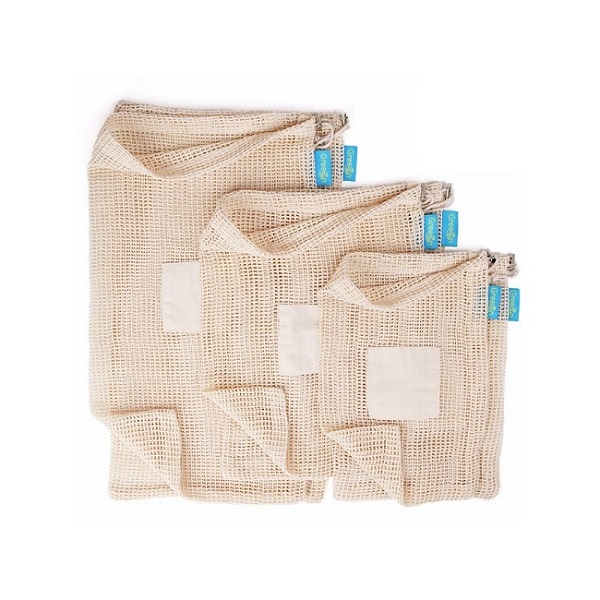 3 Bolsas Ecologicas De Bambu Bamboo Eco Friendly Algodon