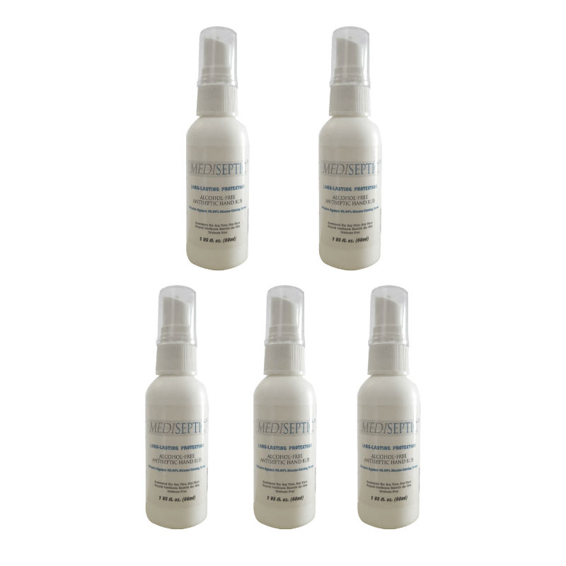 Antibacterial Antiséptico 5 Botellas De 60 Ml En Spray