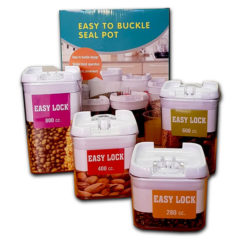 Juego De 4 Recipientes Topper Hermeticos. Ideal Para Cocina