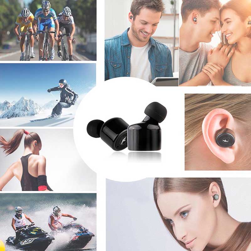 Redlemon Audífonos y Manos Libres Bluetooth X1T  Dual con Micrófono, Sonido HD, Bluetooth 4.2 Dual Handsfree, Auriculares  Inalámbricos