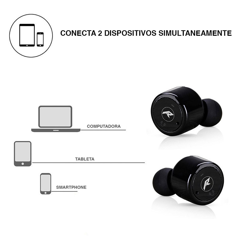 Redlemon Audífonos y Manos Libres Bluetooth X1T  Dual con Micrófono, Sonido HD, Bluetooth 4.2 Dual Handsfree, Auriculares  Inalámbricos