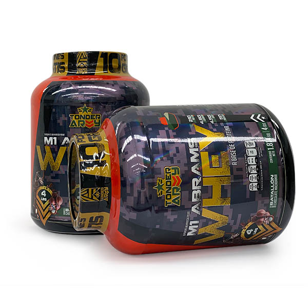 Suplemento Alimenticio - Protei­na Whey con BCAA'S y Glutamina - M1 Abrams Marca Tonder Army de 4 libras con 50 servicios de 21 g de protei­na c/u Sabor: Batallon Chocolate Macadamia