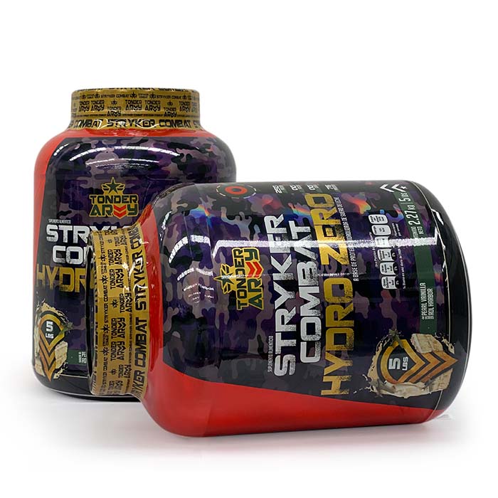 Suplemento Alimenticio - Proteina 100% Whey Hidrolizada 0% Carbohidratos - Stryker Combat Marca Tonder Army de 5 libras con  76 servicios de 25 g de protei­na c/u Sabor: Pearl Vainilla Rol Harbor